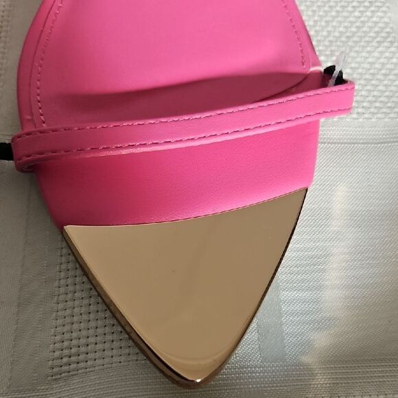 Express Pink and Gold Women's Sandals - Picture 12 of 16